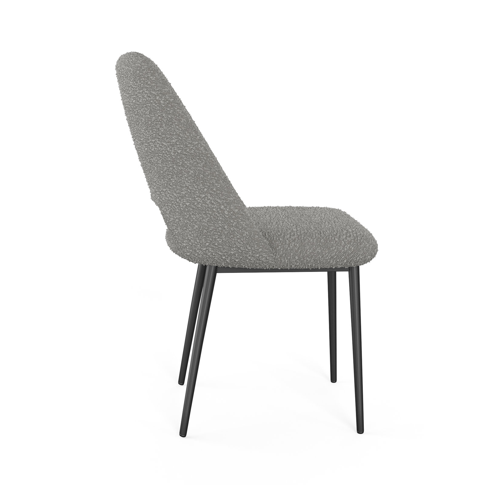 Valdez Dining Chair, Gray Boucle
