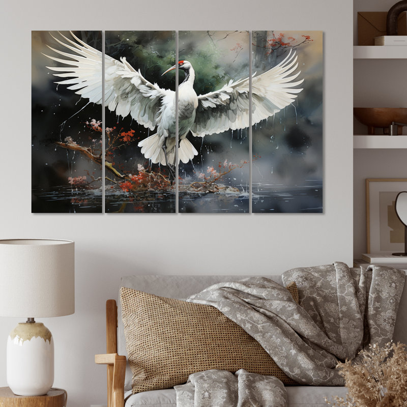 China Art Redcrowed Crane III Cities & Countries Wall Decor on Metal