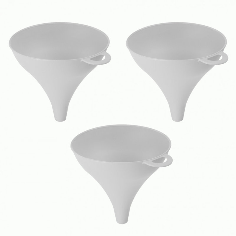Entonnoir en plastique de qualité alimentaire YBM Home, Petit, Blanc, 3