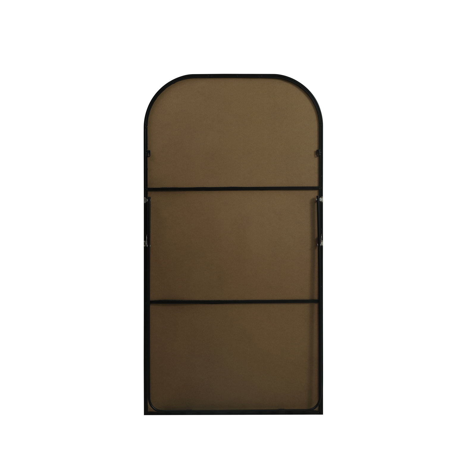 Sabine Metal Arch Floor Mirror, 66" x 35", Black