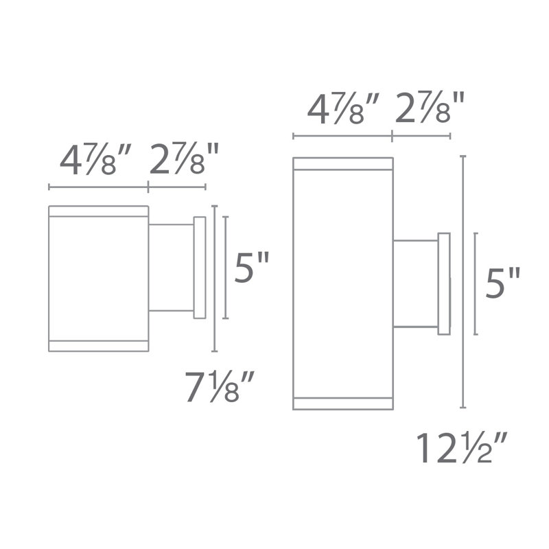 LED Outdoor Armed Sconce, Flood/Away From the Wall, Graphite