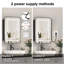 Ayyat Rectangle LED Mirror Cabinet with 3 Shelves, Wall Mounted Bathroom Storage-1846115584