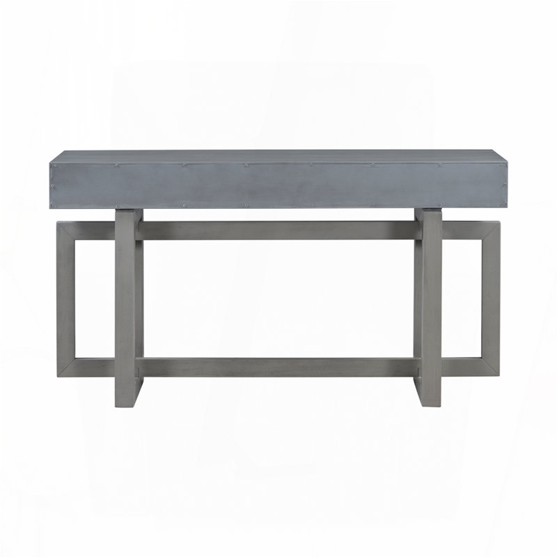 Console élégante avec trois tiroirs, Antique Gray