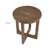Bly Side End Table, Round Top, X Base, Transitional Light Brown 20 Inch