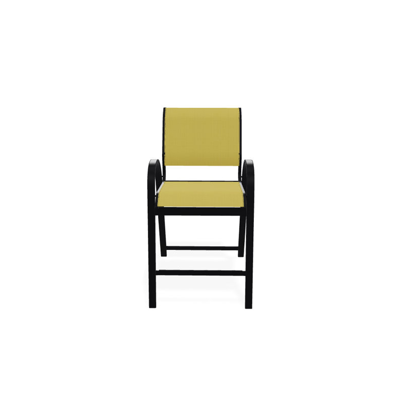 Tabouret de bar 42 po Holna, Jaune, Noir texturé