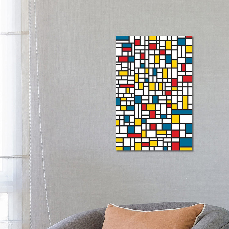Mondrian Extreme 1 Piece Wrapped Canvas Wall Art, 66.04 cm H x 45.72 cm W x 3.175 cm D