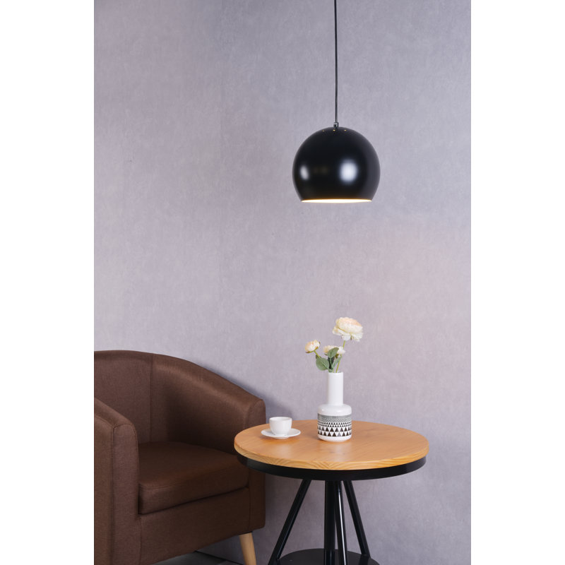 Albertville 1 - Light Single Pendant, Black, 11.1" H x 13" W x 13" D