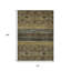 Tapis intérieur lavable à médaillon doré gris et brun 10 pi x 14 pi