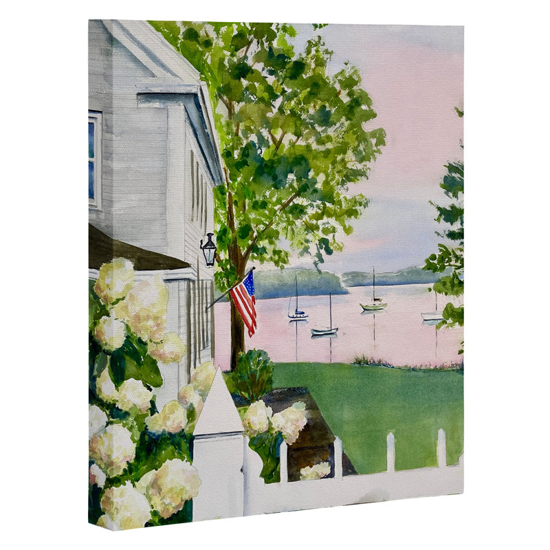 Laura Trevey, New England Hydrangea, toile d'art, H 10 po x l 8 po