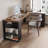 Dark Walnut Rectangular Solid Wood desks-107658640