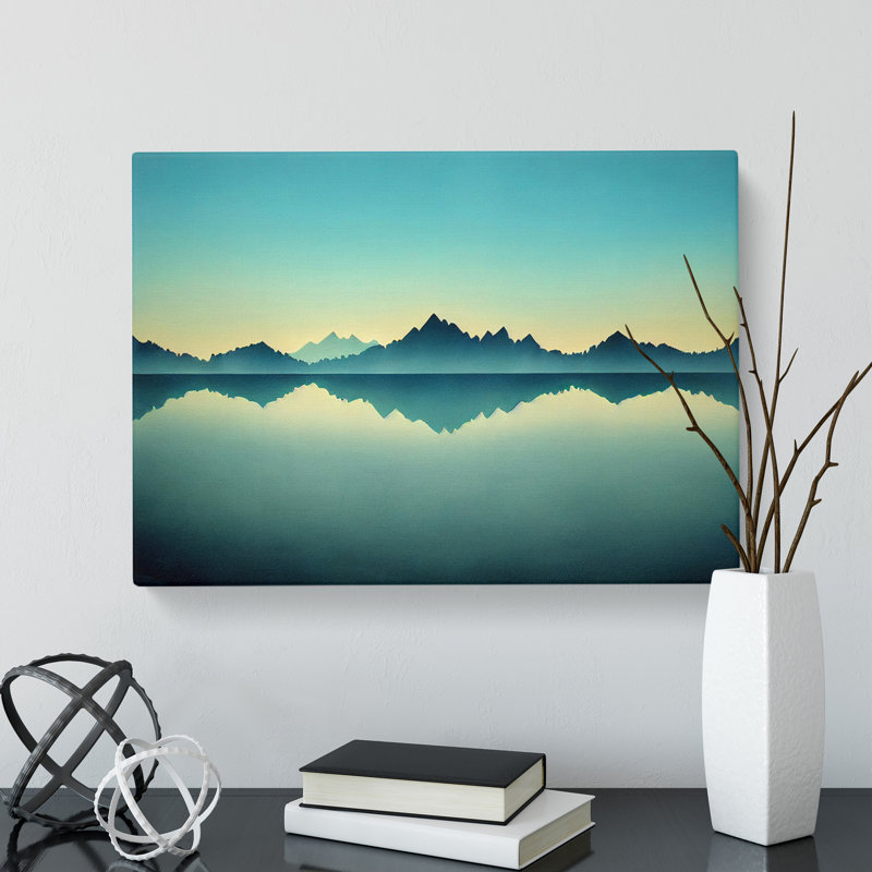 Mountain Lake Reflection Vol.2 - Wrapped Canvas, 40cm H x 60cm W x 3cm D