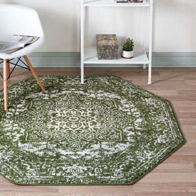 Tapis vert tissé à la machine Giverny