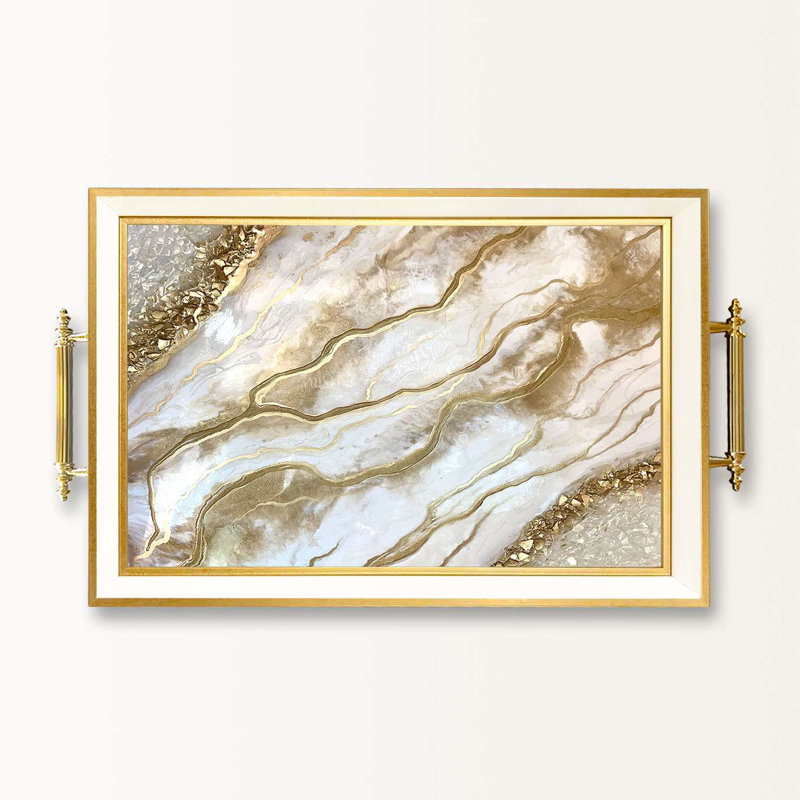 Elegant Glass Serving Tray, 19.7 x 11.4 x 1.4 inches | 100% High-Quality Glass | Perfect for Entertaining & Serving | Stylish and Functional Design for Home & Parties | Durable and Easy to Clean