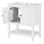 Meuble-lavabo de style moderne avec lavabo en céramique et tablette ouverte-90348819
