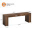 Bureau à deux places en bois massif, bureau d'ordinateur extra long de 200 cm (78,7 pouces) pour bureau à domicile