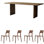 Walnut Slab Dining Table Set