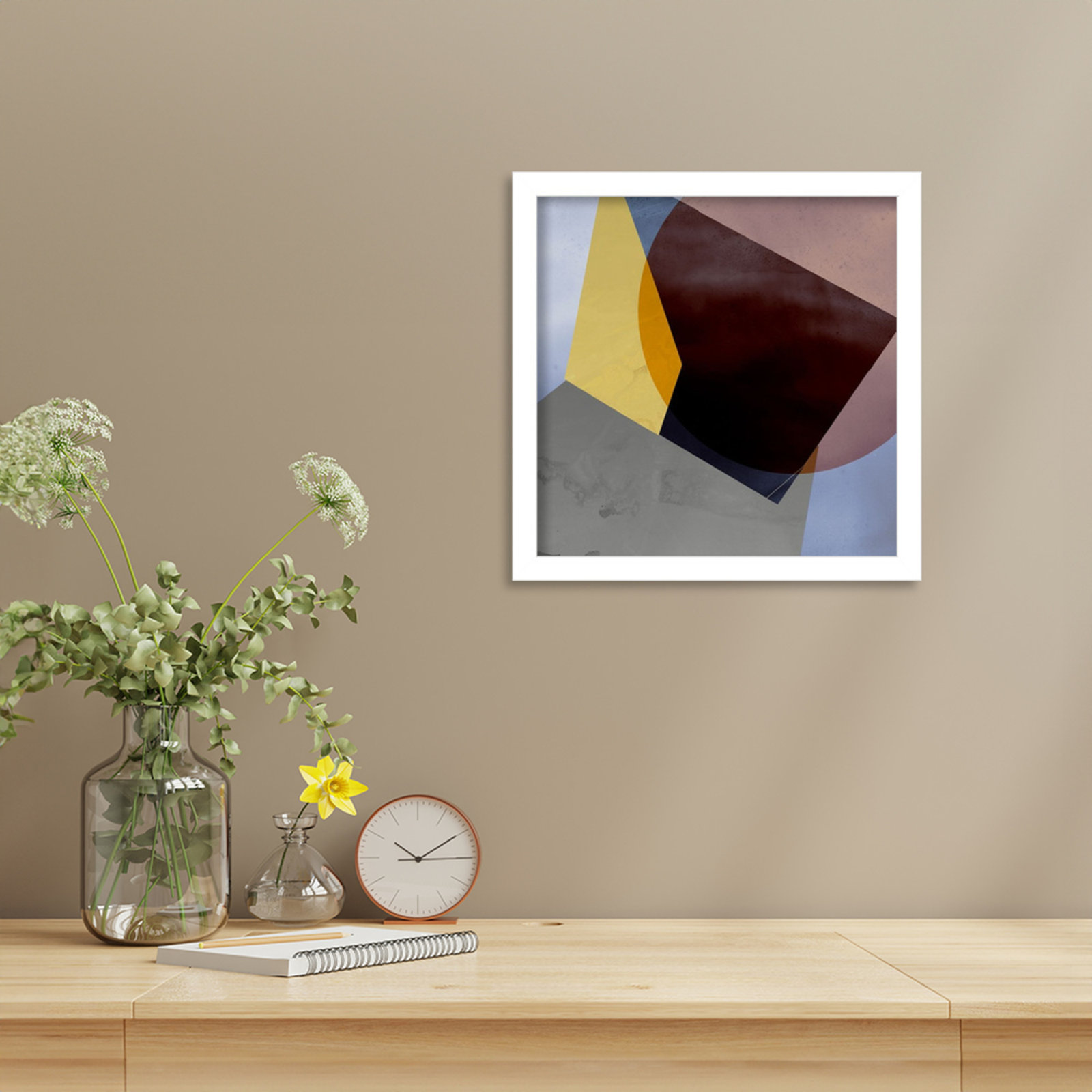 Flagler "Essentially Minimal II" Print, 13" H x 13" W, White