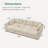 Tremee U Shaped Modular Sleeper Sofa Sectional Sofa With Storage Beige-525411922