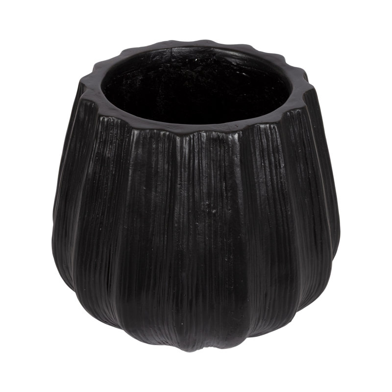 Pot à fleurs festonné Claudel, Noir