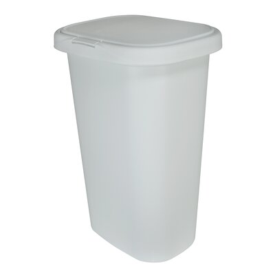 Rubbermaid Rectangular Spring-Top Lid Wastebasket Trash Can -  FG5L5806WHT