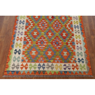 Reversible Wool Kilim Oriental Rug 4x6