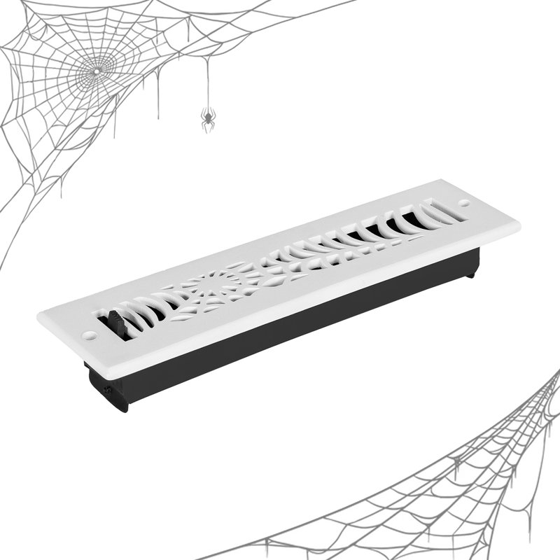 Évent Spooky Gothic 2 po x 12 po (taille totale de la façade 3 1/2 po x 12 3/4 po), Blanc thermolaqué