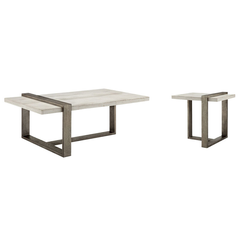 Rectangular Cocktail Table With End Table, 2 Pieces: Coffee Table, End Table