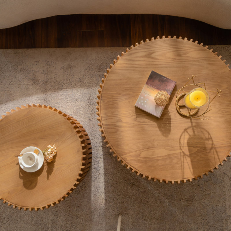 Table basse Dinae, Naturel, H 15,75 po x L 31,5 po x l 31,5 po