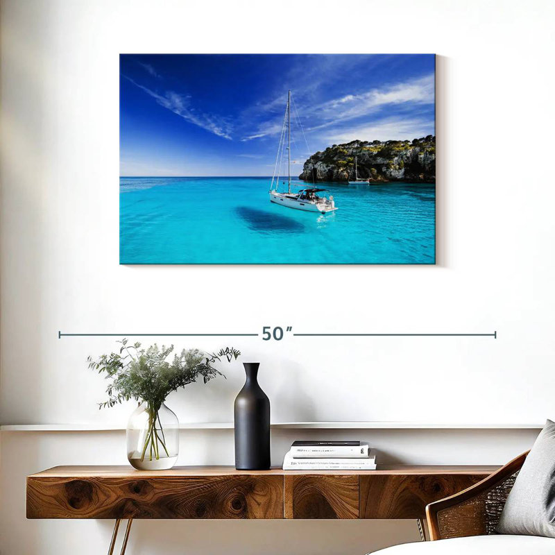 Voilier de l'île de Menorca, H 24 po x l 36 po