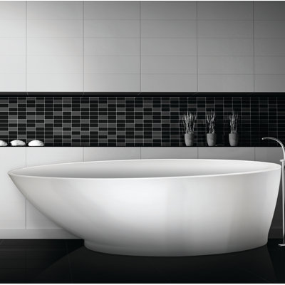 Gateway 70'' x 32'' Freestanding Soaking Solid Surface Bathtub