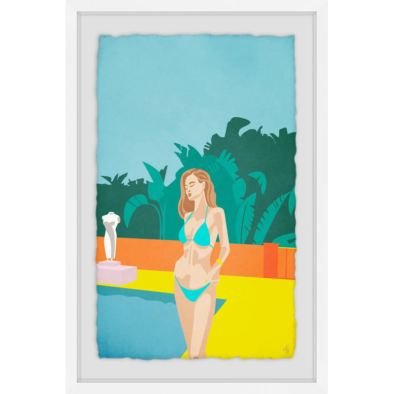 « tapis bikini », reproduction encadrée, H 30 po x l 20 po x P 1,5 po