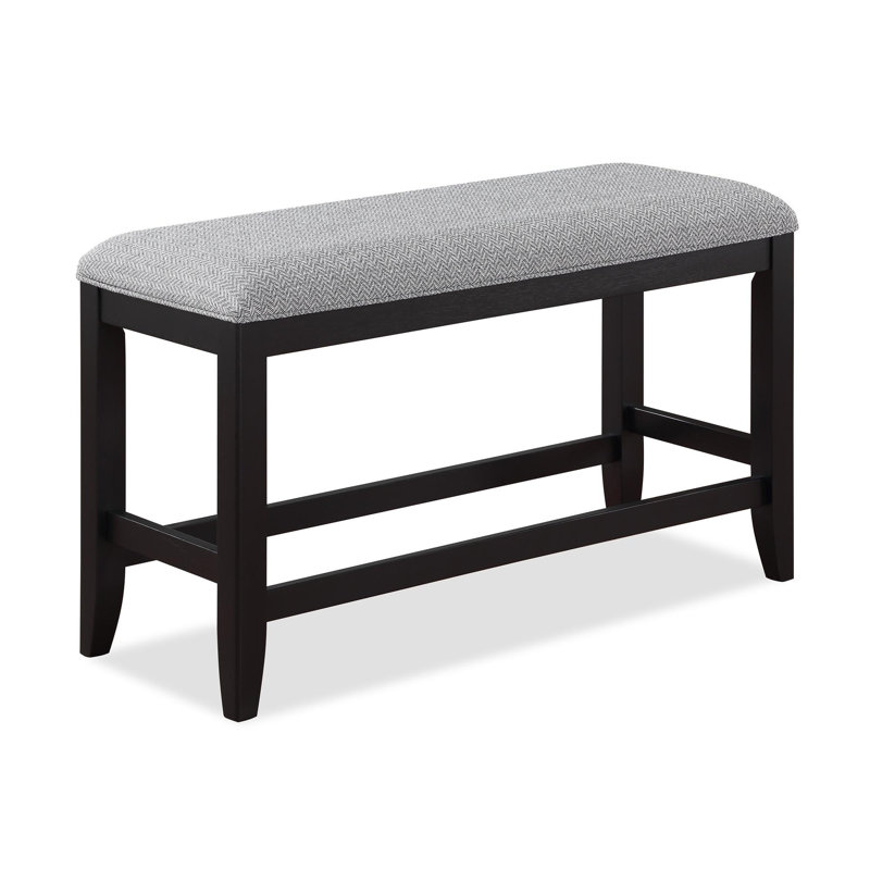 Banc rembourré moderne et minimaliste, Gris, Brun