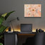  «Peach Pink Floral» par Silvia Vassileva, art mural en verre acrylique