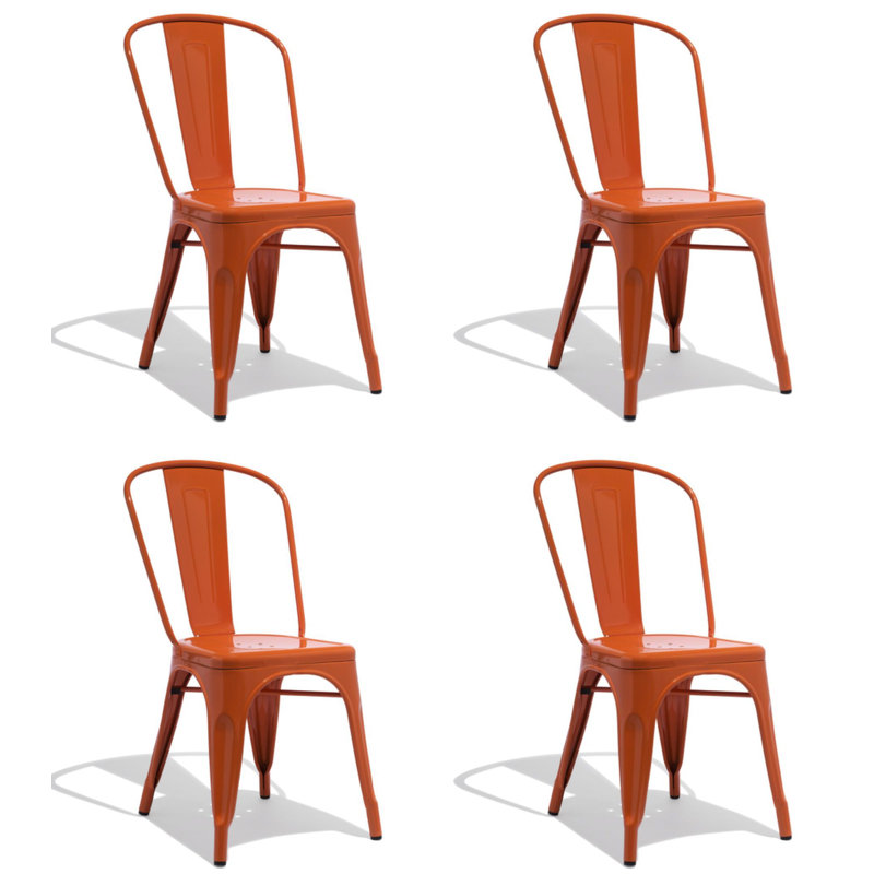 Chaise de patio empilable Hakana, Orange