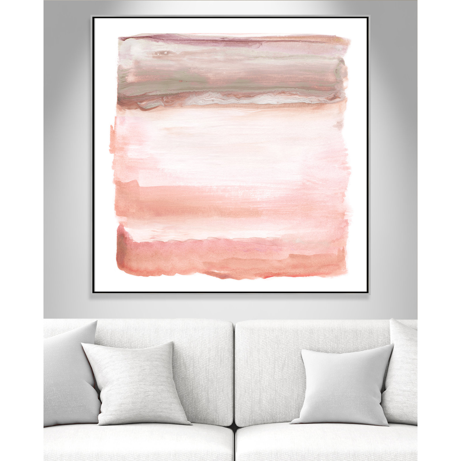 Lakeland "Boho Sky I" Print by Nan, 46.5" H x 46.5" W x 2" D, Silver