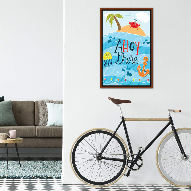 «Ocean Friends» par Emily Cromwell - impression d'art graphique, H 40 po x l 26 po x P 1,5 po, Pas de tapis