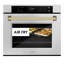 ZLINE 30 in. Autograph Wall Oven w/ Air Fry in Black Stainless Steel with Gold Handle-198249121-198249574
