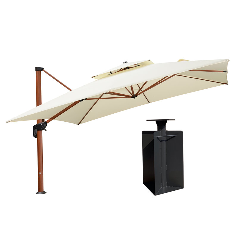 Parasol en porte-à-faux 144 po Jetton, Crème