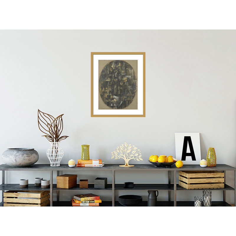 «Man with a tuyau» par Pablo Picasso - impression giclée encadrée, H 28,03 po x l 23,5 po