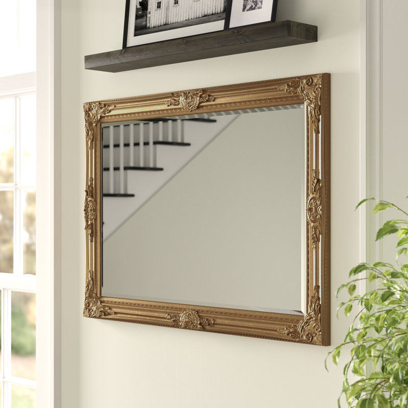 Madeleine Carved Classic Accent Mirror, 74cm H x 104cm W, Gold