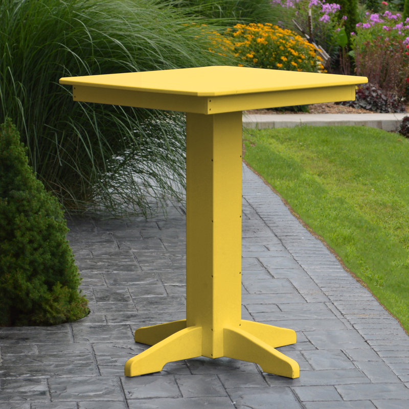 Table de bar Neville, Jaune citron, l 33 po x L 33 po x H 42 po