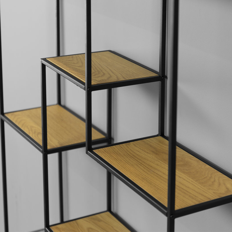 Kestwick 5 Piece Square Oak Solid Wood Accent Shelf