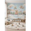 Papier peint aquarelle Train d'animaux, fresque murale pastel pour chambre d'enfant-880883154-880883155
