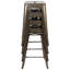 Tabouret à hauteur de comptoir 24 po intérieur / extérieur en métal avec siège carré-1261303842-1214741086-1229010927