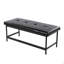 Banc en métal noir et similicuir noir-1652906746