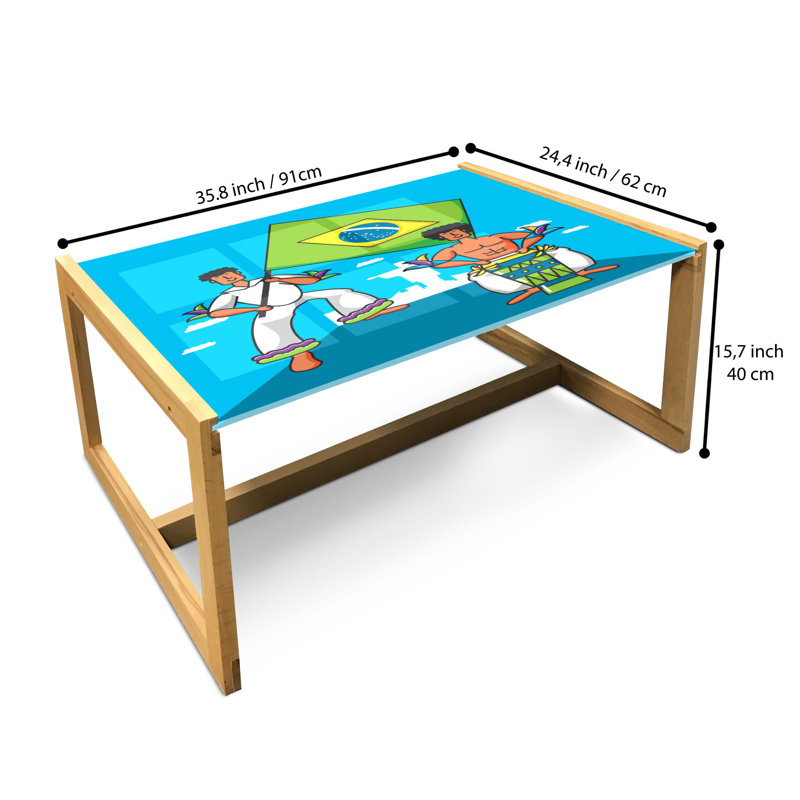Jabriyah Sled Coffee Table, 90cm H x 62cm W x 40cm D