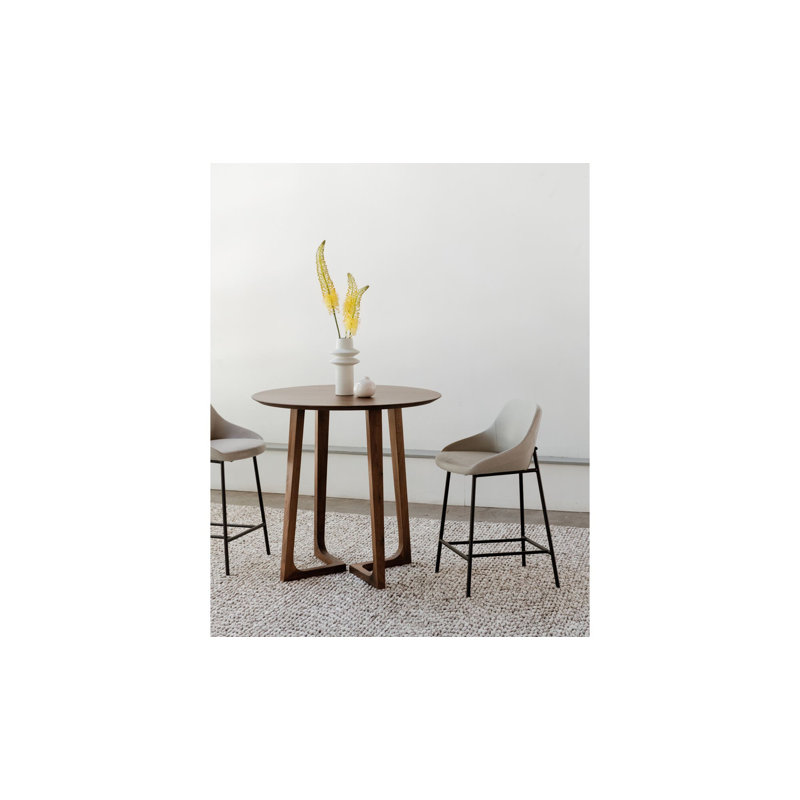 Shelby Wood Counter Stool, Black, Counter Stool (27.2" Seat Height)