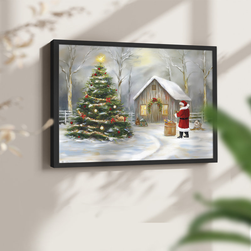 Art de Noël - Dccxxxix - reproduction encadrée, H 16 po x l 20 po, Noir