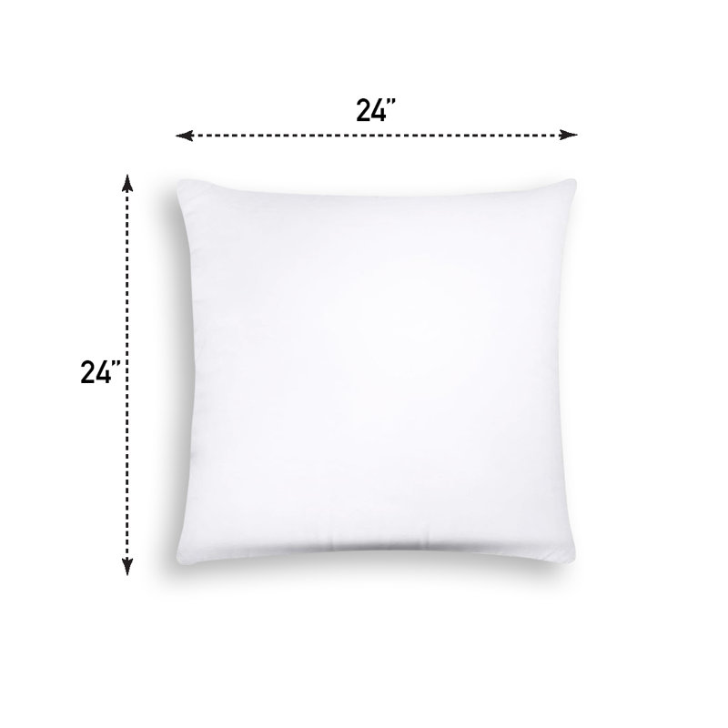 Indoor / Outdoor White Square Cushion Pad, 61cm x 61cm