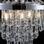 Lustre en cristal à 11 lumières à finition chromée - Cascade à 6 niveaux en cristal K9 pour salle à manger-1512914052